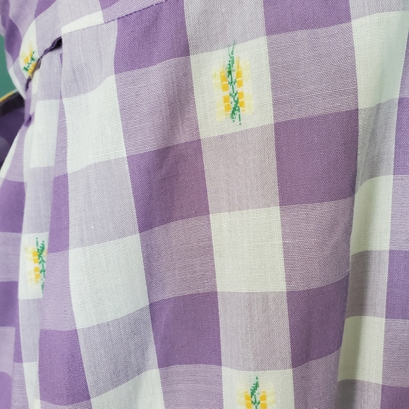 1970s purple gingham dress - Picture 4 of 6
